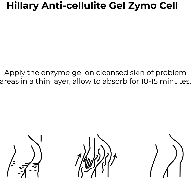 Антицелюлітний ензимний гель - Hillary Anti-cellulite Gel Zymo Cell — фото N5