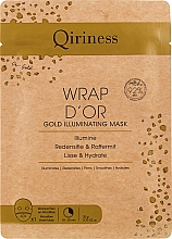 Маска лифтинговая гидрогелевая с 24к золотом, натуральная формула - Qiriness Wrap d’Or Gold Illuminating Mask — фото N1