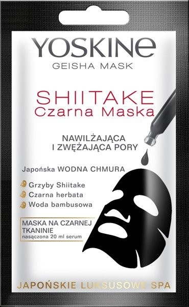 Зволожувальна і звужувальна пори маска для обличчя - Yoskine Geisha Mask Shiitake — фото N1