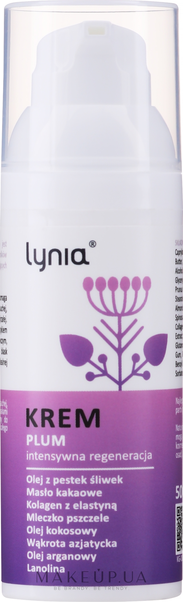 Крем для лица "Интенсивное восстановление" - Lynia Plum Cream — фото 50ml
