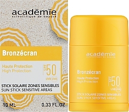 Academie Sun Stick Sensitive Areas SPF 50+ - Academie Sun Stick Sensitive Areas SPF 50+ — фото N2