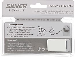 Ресницы пучковые 6мм, МН 240 - Silver Style Premium Line Individual Eyelashes Mix — фото N2