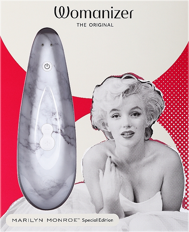 Кліторальний стимулятор, білий мармур - Womanizer Marilyn Monroe Classic 2 White Marble — фото N2
