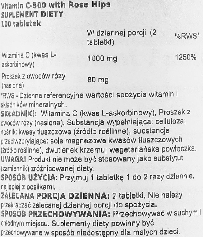 Витамин С-500 в таблетках - Now Foods С-500 With Rose Hips Tablets — фото N4