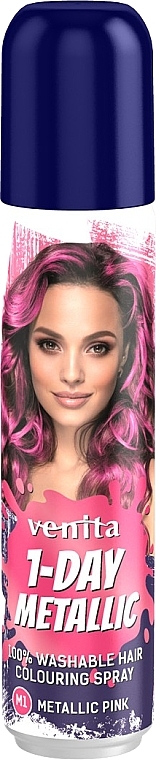 Фарба-спрей відтіночна для волосся "Колір на 1 день" - Venita 1-Day Color Metallic Spray — фото N1