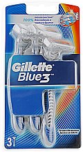 Набор одноразовых станков для бритья, 3шт - Gillette Blue 3 — фото N1