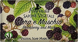 Мыло натуральное "Ежевика и мускус" - Florinda Blackberry And Musk Natural Soap — фото N1