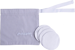 Парфумерія, косметика Набір серветок для зняття макіяжу, з темно-сірою сумкою - Ovium Mini