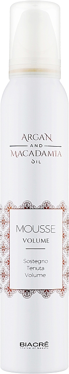 Пінка-мус для укладання "Арганія та макадамія" - Biacre Argan and Macadamia Mousse Volume — фото N2