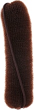 Валик для прически, с резинкой, 150 мм, коричневый - Lussoni Hair Bun Roll Brown — фото N1