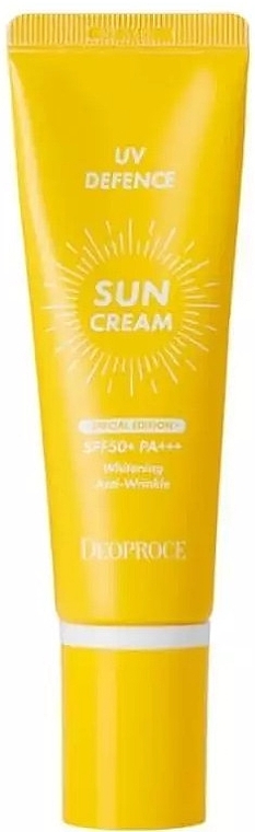 Солнцезащитный крем для лица - Deoproce Uv Deffence Sun Cream Spf50+ Pa+++  — фото N1