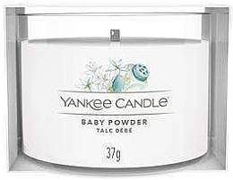 Духи, Парфюмерия, косметика Ароматическая свеча в стакане "Детская присыпка" - Yankee Candle Baby Powder (мини)