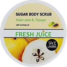 Духи, Парфюмерия, косметика Сахарный скраб для тела "Азиатская груша и папайя" - Fresh Juice Asian Pear & Papaya