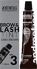 Краска для бровей и ресниц - Andmetics Brow & Lash Tint — фото N3