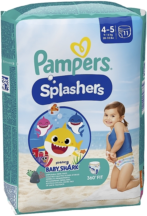 Трусики для плавания Splashers Размер 4-5 (9-15 кг), 11 шт - Pampers — фото N3