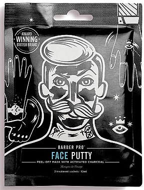 Маска-пленка с активированным углем - BarberPro Face Putty Peel-Off Mask With Activated Charcoal — фото N1