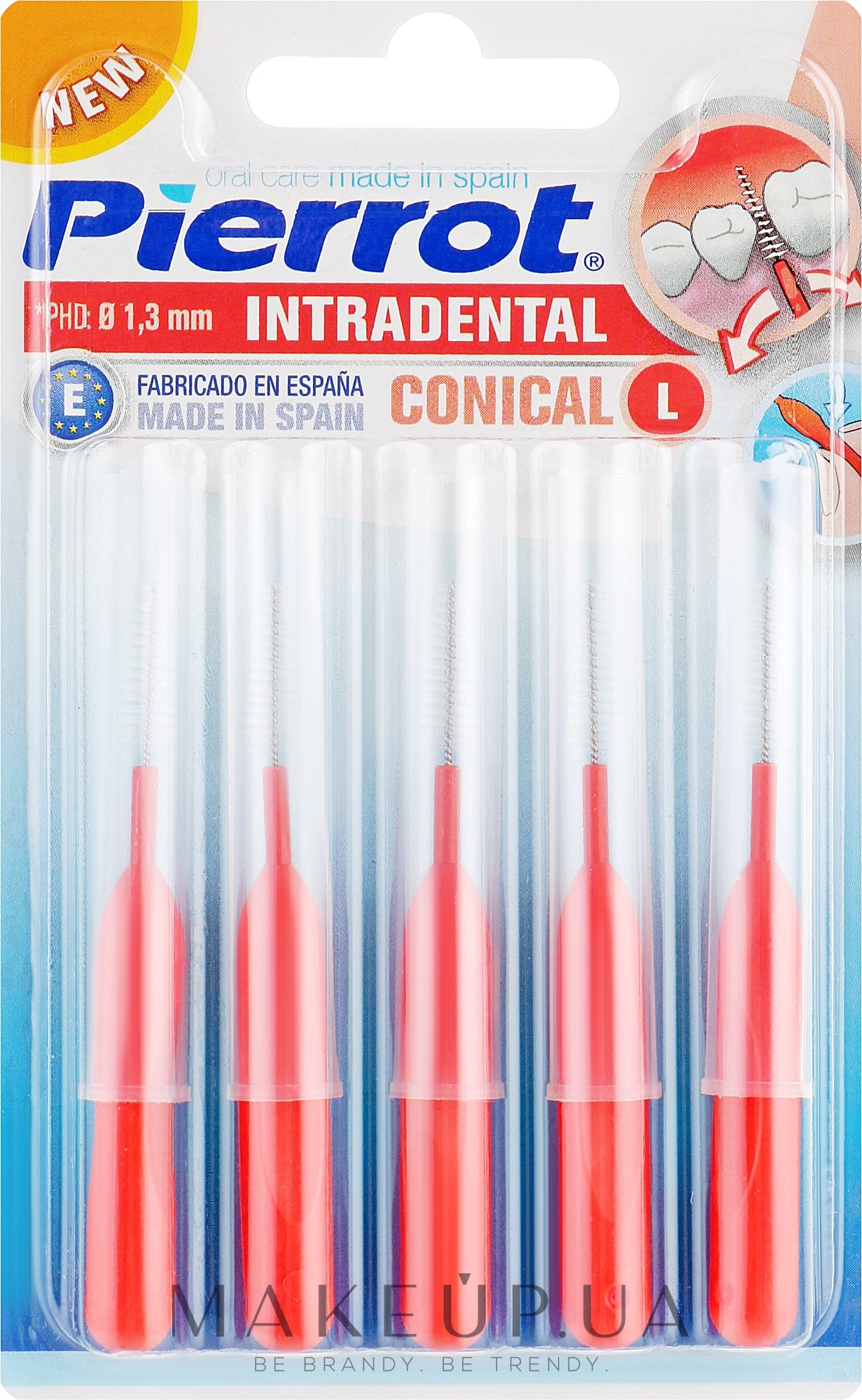 Межзубные ёршики 1.3 мм - Pierrot Interdental Conical — фото 5шт