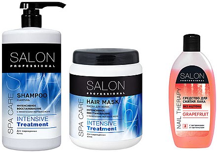 Набор для поврежденных волос - Salon Professional (shmp/1000ml + mask/1000ml + remover/200ml)