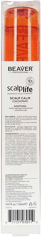 Лікувальний лосьйон для чутливої і сухої шкіри голови - Beaver Professional Soothing Scalp Calm Concentrate — фото N3