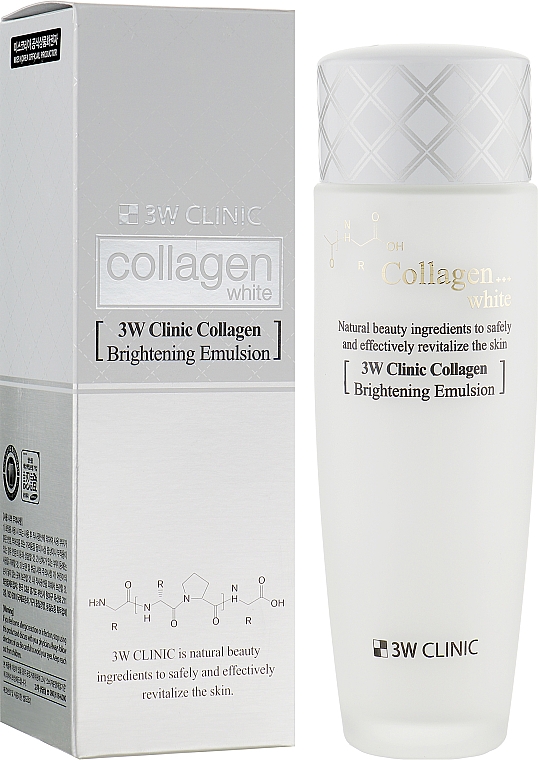 Осветляющая эмульсия с коллагеном - 3w Clinic Collagen White Brightening Emulsion — фото N2