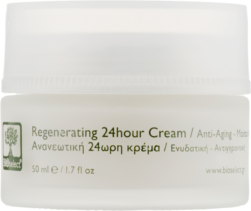Відновлюючий 24-годинний крем, уповільнюючий старіння з диктамелієй  і екстрактом лілії - BIOselect 24hour Cream Anti-Ageing/Moisturizing — фото N1