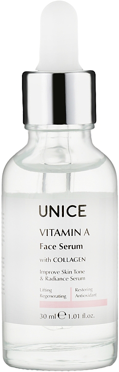 Сыворотка для лица с коллагеном и витамином А - Unice — фото N1