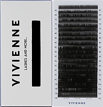 Накладные ресницы "Elite", черные, 20 линий (mix, 0.06, C, (6-10)) - Vivienne — фото N1