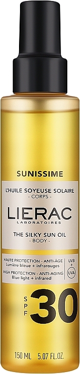 Солнцезащитное масло для тела SPF30 - Lierac Sunissime Silky Sun Oil — фото N1