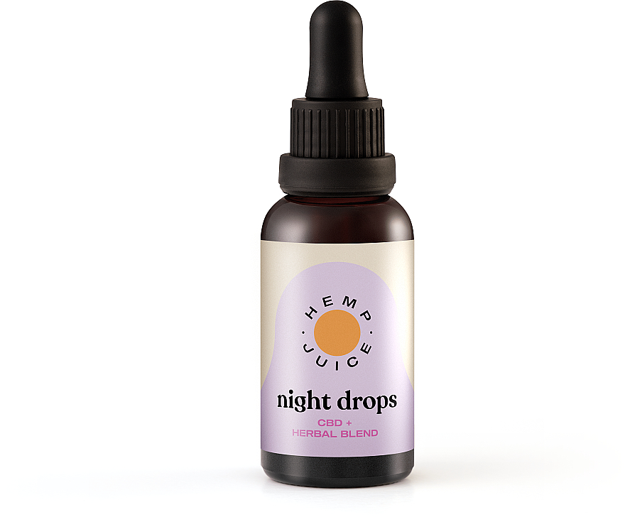 Харчова добавка конопляна олія "Night Drops CBD 900 Mg + Herbal Blend" - Hemp Juice — фото N1