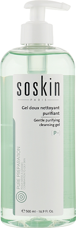 Очищувальний гель для жирної та комбінованої шкіри обличчя - Soskin Purifying Cleansing Gel — фото N1