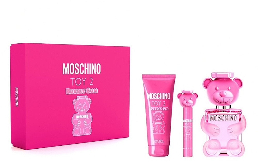 Moschino Toy 2 Bubble Gum - Набір (edt/100ml + b/lot/100ml+edp/10ml) — фото N1