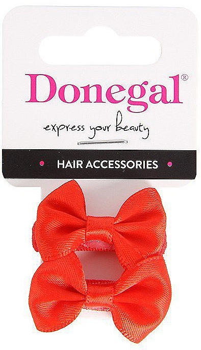 Резинка для волосся FA-5694, 2 шт, з декоративними червоними бантиками - Donegal — фото N1