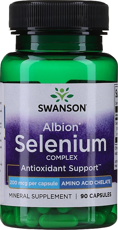 Харчова добавка "Селеніум комплекс", 200 мкг, 90 капсул - Swanson Selenium Complex — фото N1