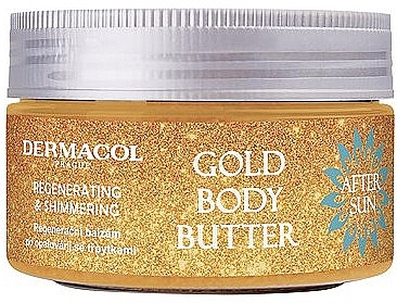 Масло для тела после загара - Dermacol After Sun Gold Regenerating Shimmering Body Butter — фото N1