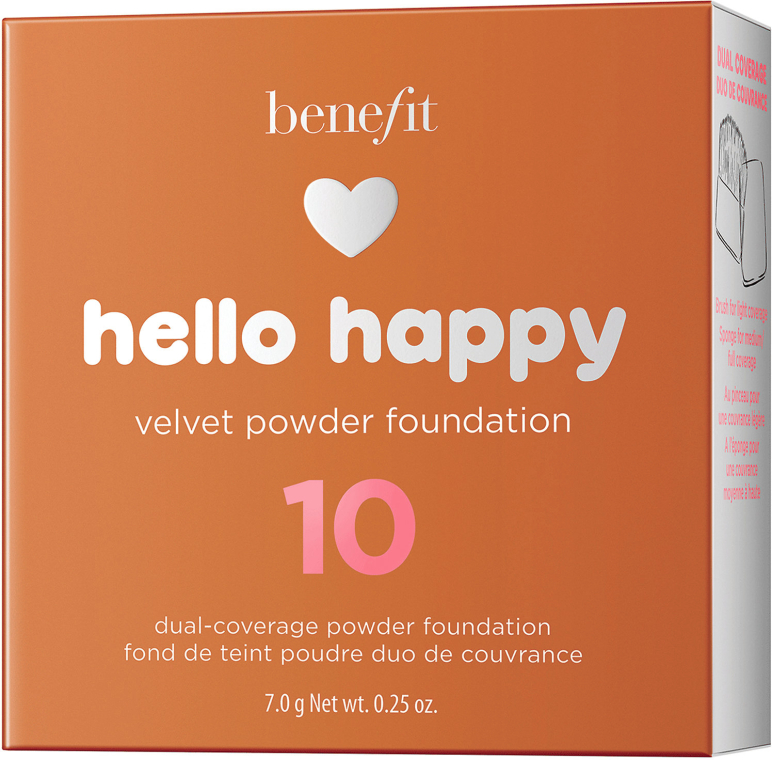 Пудровое тональное средство - Benefit Hello Happy Velvet Powder Foundation — фото N12