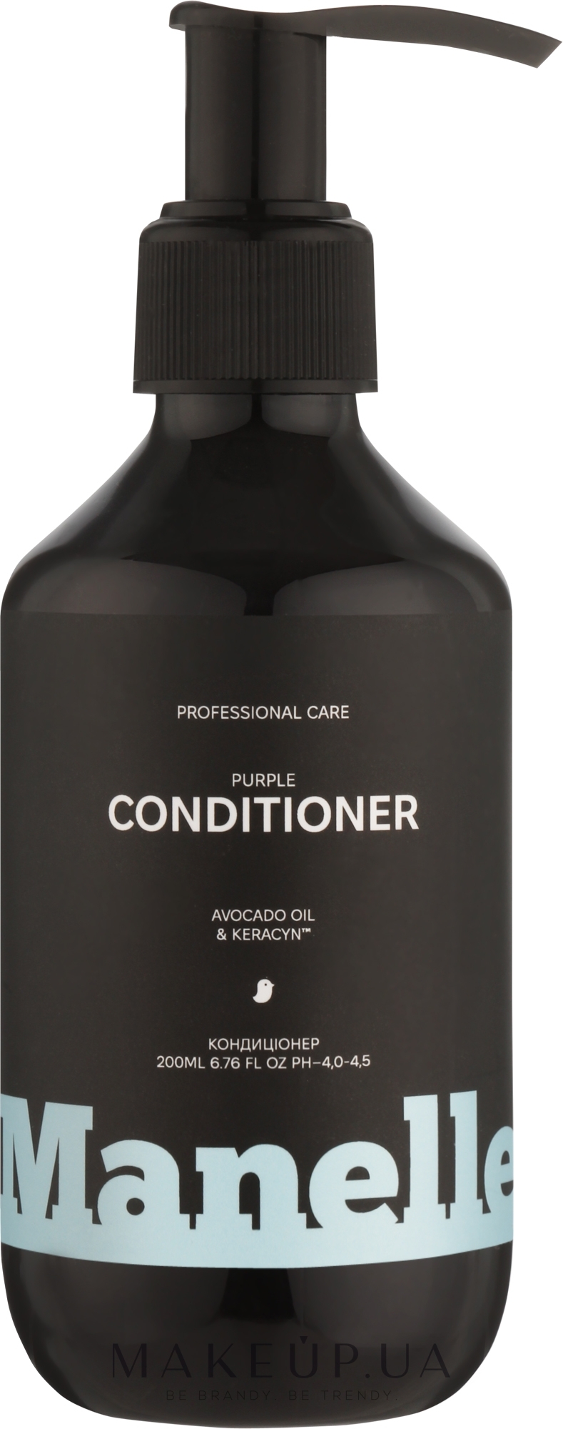 Тонирующий кондиционер для нейтрализации желтизны светлых волос - Manelle Professional Care Avocado Oil & Keracyn Conditioner — фото 200ml