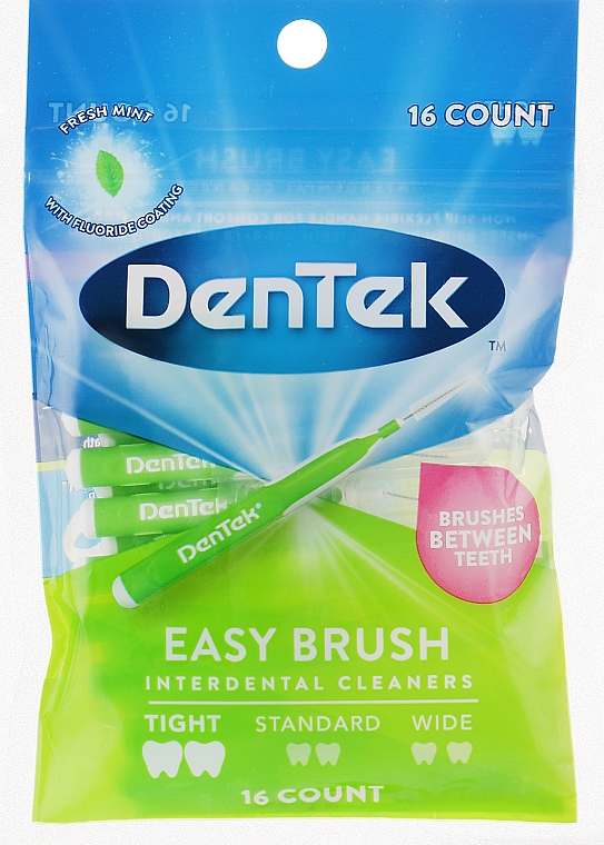Щётки для узких межзубных промежутков - DenTek Easy Brush Interdental Cleaners Tight Spaces — фото N1