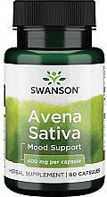 Пищевая добавка "Зеленая овсяная трава", 400 мг - Swanson Full Spectrum Avena Sativa (Green Oat Grass) — фото N1