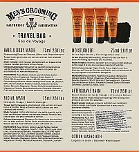 Дорожный набор для мужчин - Scottish Fine Soaps Men's Grooming Thistle&Black Pepper Travel Bag (sh/gel/75ml + f/wash/75ml + a/sh/balm/75ml + f/cr/75ml + towel + bag) — фото N4