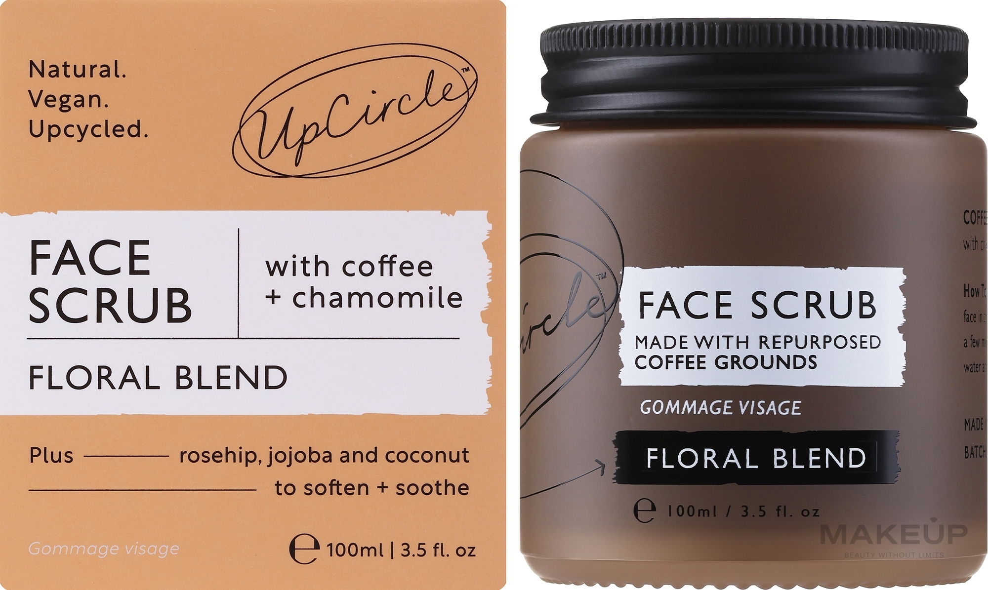 Кофейный скраб для лица "Цветочный" - UpCircle Coffee Face Scrub Floral Blend  — фото 100ml