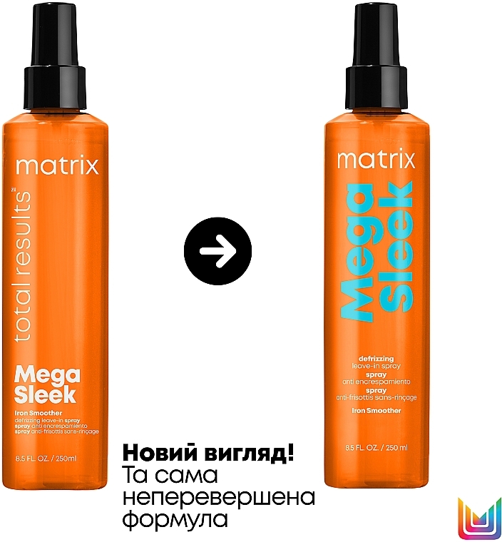 УЦЕНКА Спрей-уход для гладкости непослушных волос - Matrix Total Results Mega Sleek Iron Smoother * — фото N2