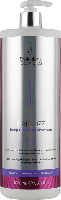 Шампунь для волос - Profesional Cosmetics HAIR.LIZZ Deep Cleansing Shampoo — фото N1