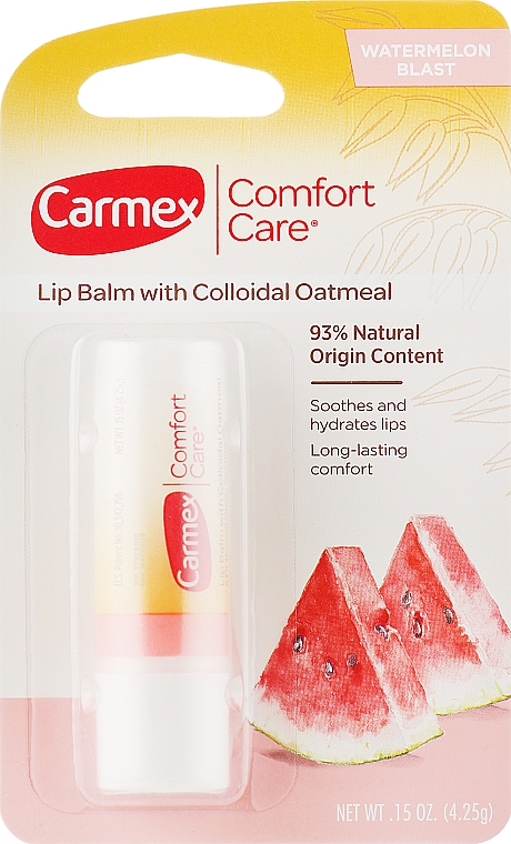 Стік для губ кавуновий - Carmex Comfort Care Natural Watermelon Blast
