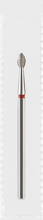 Фреза алмазна червона "Крапля", діаметр 2,5 мм, довжина 4 мм - Divia DF004-25-R — фото N1