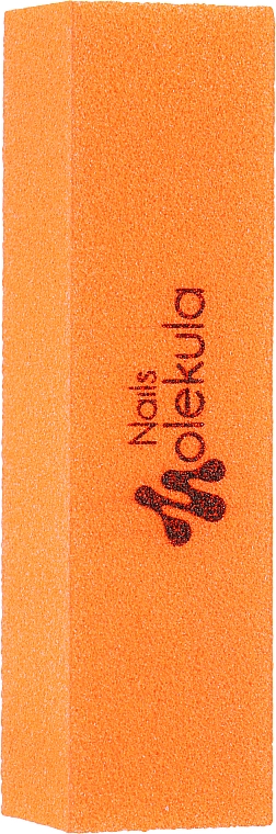 Баф 4-сторонній, 120/120, помаранчевий - Nails Molekula — фото N1