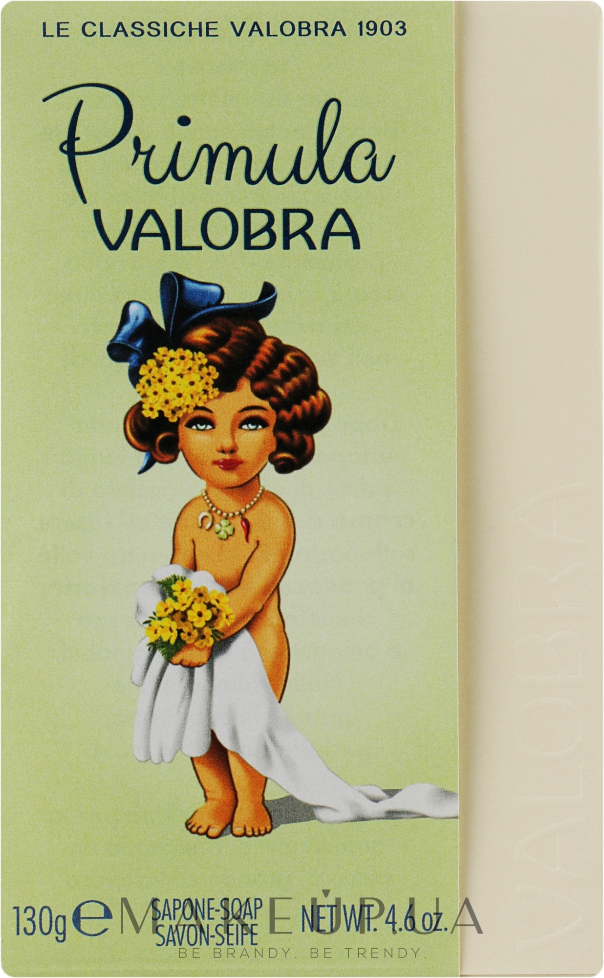Мыло, насыщенное жирами, очень нежного действия - Valobra Primula Bar Soap — фото 130g