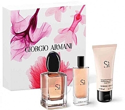 Парфумерія, косметика Giorgio Armani Si - Набір (edp/50ml + b/lot/75ml + edp/15ml)