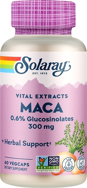 Пищевая добавка "Экстракт корня маки", 300 mg - Solaray Maca Root Extract — фото N1