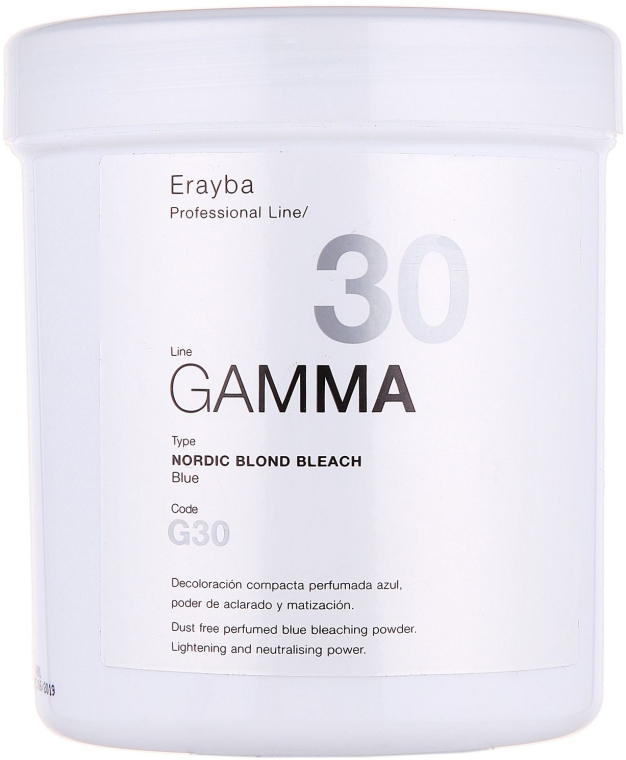 Пудра для осветления «Нордик» с антижелтым эффектом - Erayba G30 Nordic Blond Blue — фото N1
