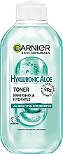 Увлажняющий тоник с алоэ и гиалуроновой кислотой для всех типов кожи лица, даже чувствительной - Garnier Skin Naturals Hyaluronic Aloe Toner — фото N1